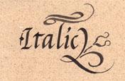 italic title calligraphy