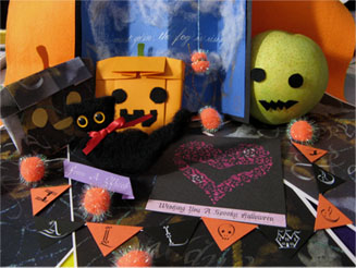 calligraphy halloween cards 2012