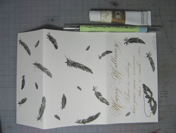Calligraphy Halloween card 2015  how to1