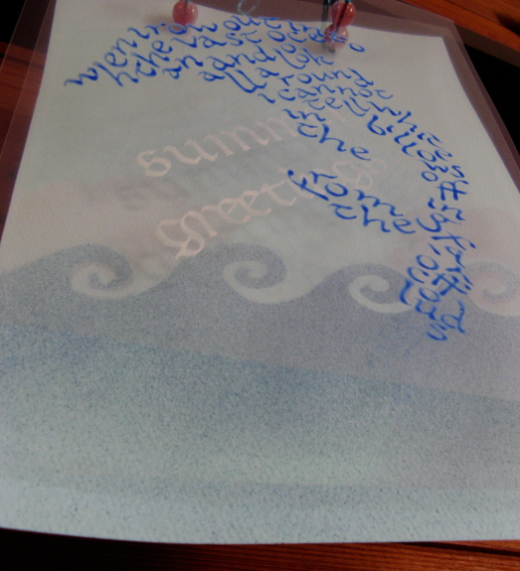 calligraphy calligram dolphin2