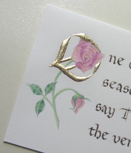 calligraphy paradaise Chrstmas rose card-3 2015