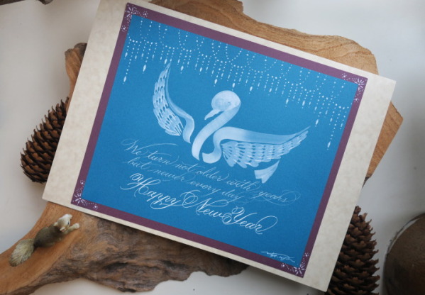 JOtB[@QOPWNj[C[XJ[h@@calligraphy new year swan card