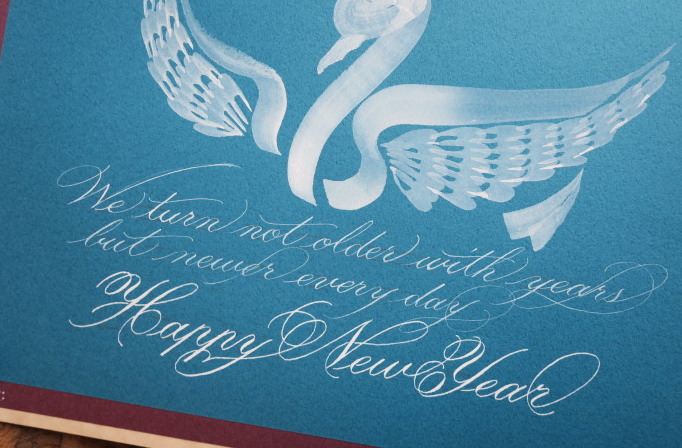 JOtB[@QOPWNj[C[XJ[h@@calligraphy new year swan card